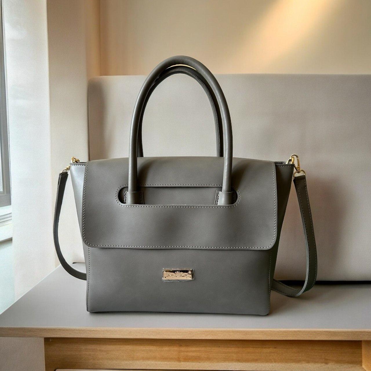 Сумка жіноча Betty Pretty з екошкіри сіра 866GRAY