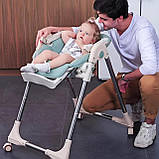 Стілець для годування на коліщатках 2в1 Terrio “Fudy” Рожевий, фото 4
