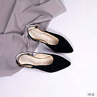 Чорні жіночі босоніжки з натуральної замші 40 р-р, фото 9