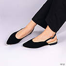 Чорні жіночі босоніжки з натуральної замші 40 р-р, фото 10