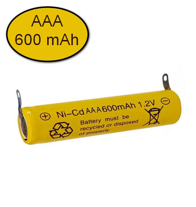 Акумулятор NI-Cd AAA 600 mAh 1.2V під пайку