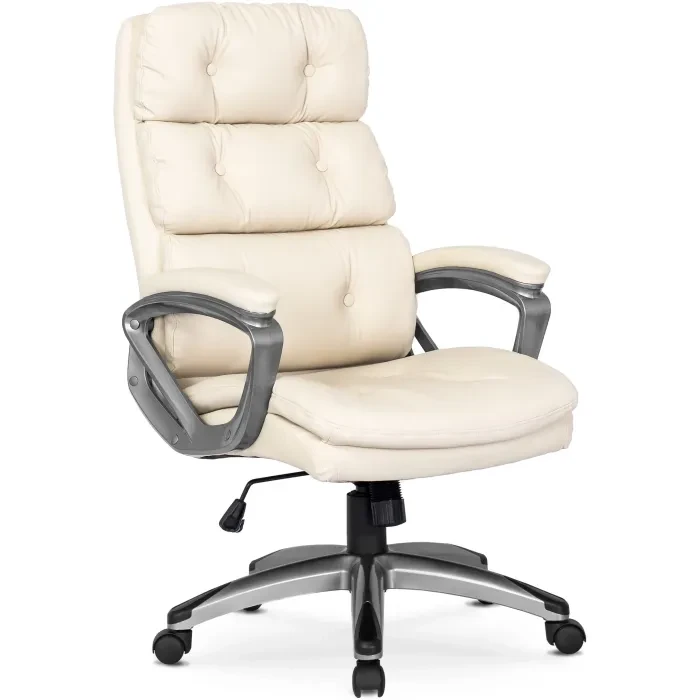 MEBEL ELITE Поворотне крісло STRATO Бежеве екошкіра, фото 1