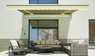 Висувний навіс маркіза бежевий Gutroof 400x300 см, фото 2