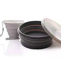 Комплект силіконовий склянку та миску  Сірий