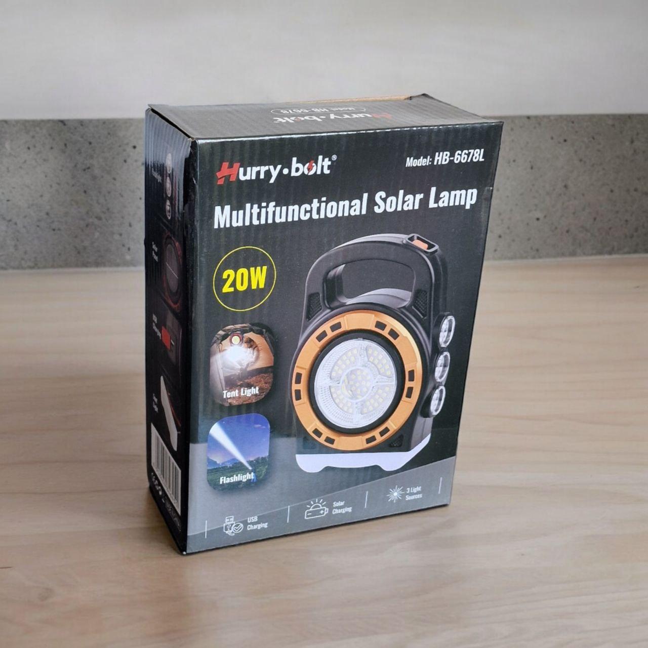 Ліхтар HB-6678L (LED+52SMD+SMD) + сонячна панель + Power Bank + microUSB (3 режима)