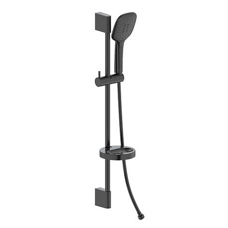 CASCADA B55 гарнітур душовий, лійка 100*247мм, 3 режими, штанга 72 см, шланг PVC 150см, мильниця, de la noche, фото 1