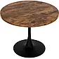 Стіл круглий MEBEL ELITE LINO, 100 см, дуб рустик / чорний, фото 7