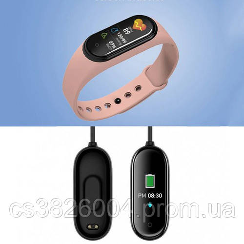 Mi band 5 M5 розовые | Браслет пульсометр | Смарт часы наручные | Умные ...