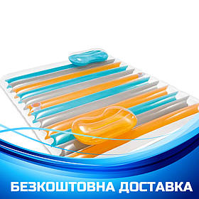 Надувний плотик матрац подвійний Intex 56897 (2 підсклянники, 2 подушки, ремкомплект, 198-160 см.)