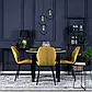 Стілець оксамитовий MEBEL ELITE LUCKY Velvet, Жовтий / Чорний, фото 3