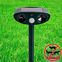 Отпугиватель кошек, собак, грызунов ультразвуковой от солнечной батареи Зеленый