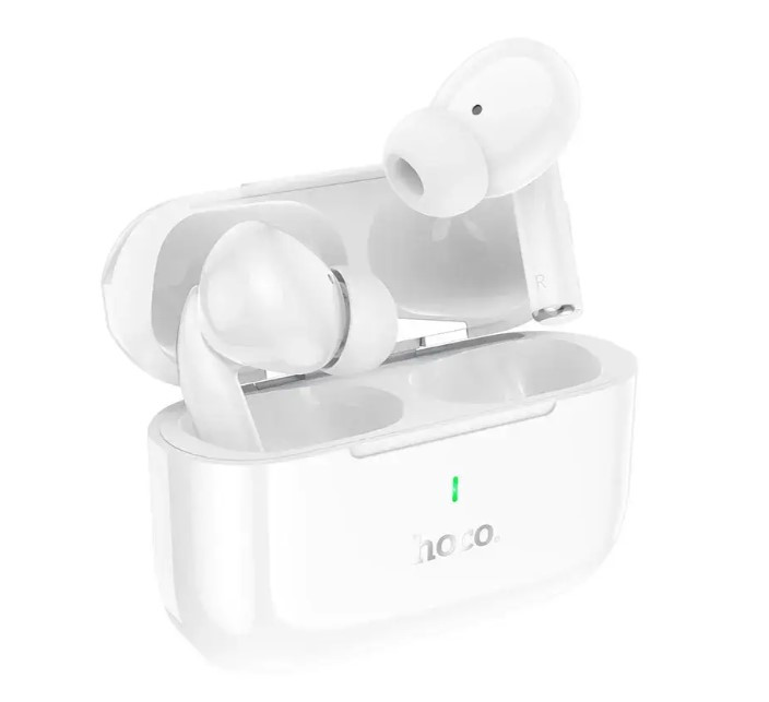 Бездротові вакуумні навушники Bluetooth HOCO EW59 TWS в кейсі білі, фото 1