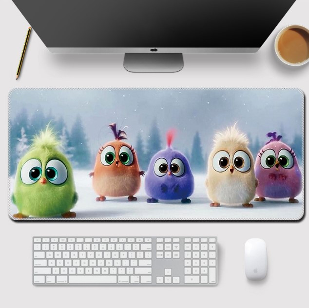 Великий килимок для мишки та клавіатури Five Birds 900*400*4 мм, фото 1