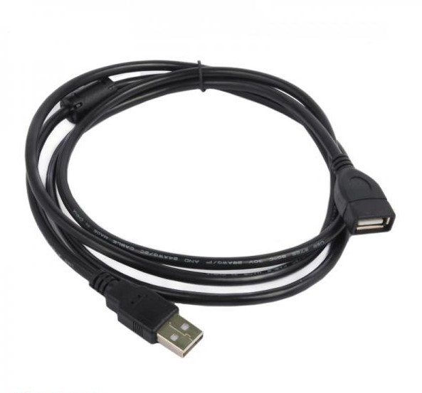Подовжувач USB (тато-мама) на 3 метра чорний