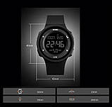 Наручний чоловічий спортивний годинник SKMEI 1445 чорний, фото 5