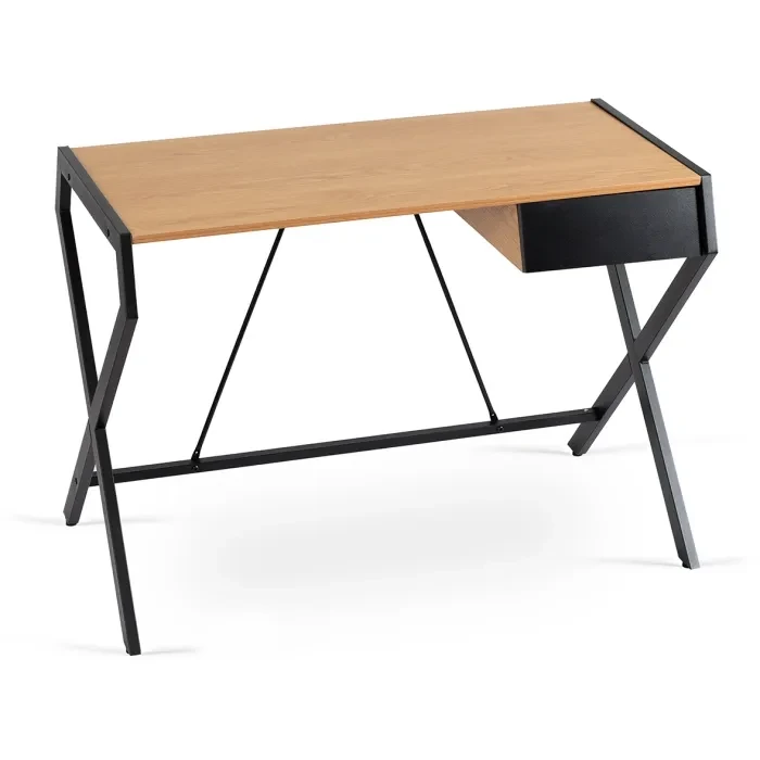 Письмовий стіл MEBEL ELITE MEG, Золотий дуб / Чорний, фото 1