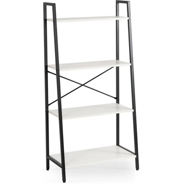 Стелаж MEBEL ELITE GIA, Білий / Чорний, фото 1