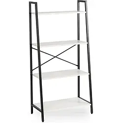 Стелаж MEBEL ELITE GIA, Білий / Чорний