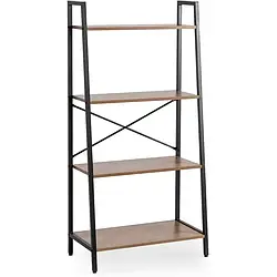 Стелаж MEBEL ELITE GIA, Горіх / Чорний