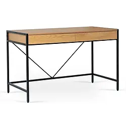 Письмовий стіл MEBEL ELITE ALLY, 123 см, Золотий дуб / Чорний