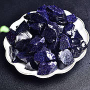 Синій авантюрин Каїрська ніч (імітація) необроблений, різні розміри та вага, ціна за 1 шт обраної ваги