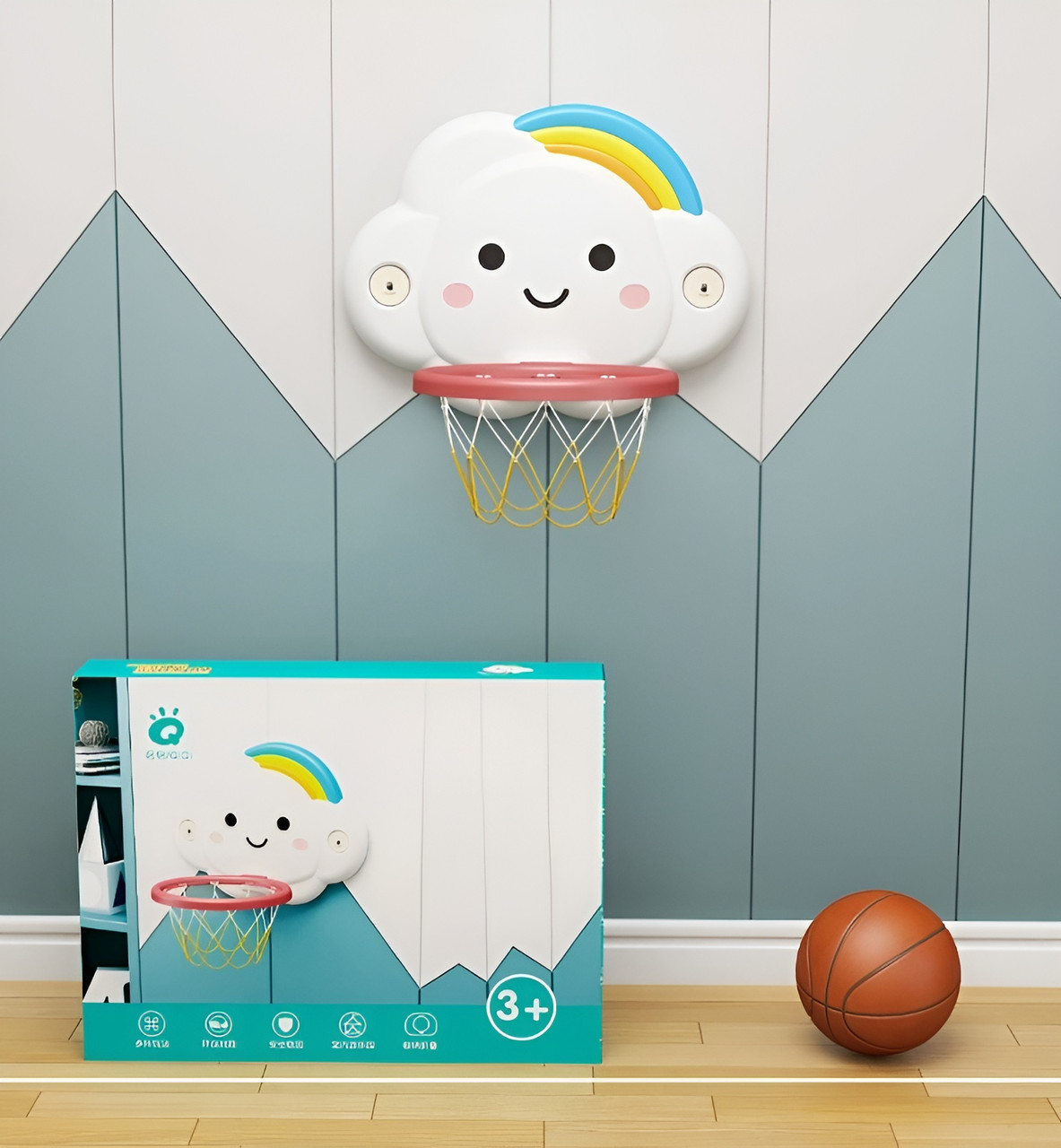 Баскетбольне кільце з м’ячиком Terrio “Cloudy”, фото 1