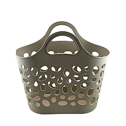 Сумка господарська силіконова бежева ММ2105-13 Корзина господарська ММ Пласт