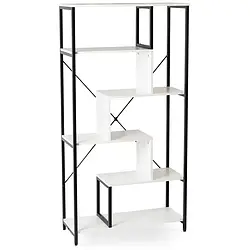 Стелаж MEBEL ELITE AKRIS, білий / чорний