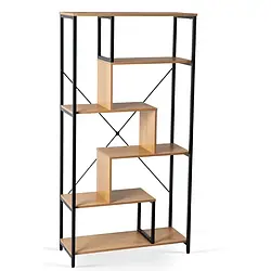 Стелаж MEBEL ELITE AKRIS, дуб / чорний