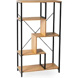 Стелаж MEBEL ELITE TIM, Золотий дуб / Чорний