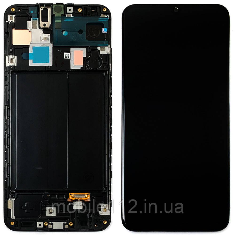 Дисплей (екран) Samsung Galaxy A30 2019 A305F з тачскріном (оригінал 100% Service Pack з рамкою), фото 1