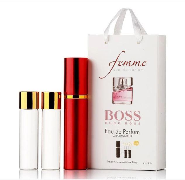 Мініпарфуми жіночі з феромонами Hugo Boss Boss Femme 3х15 мл