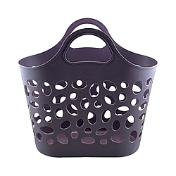 Сумка господарська силіконова фіолет ММ2105-12 Корзина господарська ММ Пласт