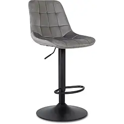 Барний стілець оксамитовий MEBEL ELITE ARCOS 2 Velvet, сірий
