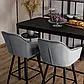 Барний стілець оксамитовий MEBEL ELITE SALEM Velvet, сірий / чорний, фото 6