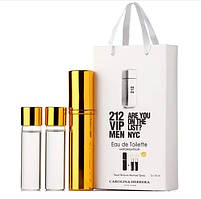 Парфум чоловічий Carolina Herrera 212 VIP Men з феромонами 3х15 мл