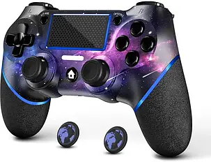 Бездротовий контролер AceGamer AG001 для PS4 Чорний з принтом, фото 1