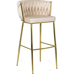 MEBEL ELITE Хокер FLORES 2 Кремовий велюр