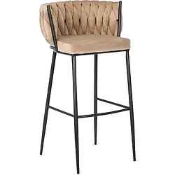 MEBEL ELITE FLORES бежевий велюровий гольф