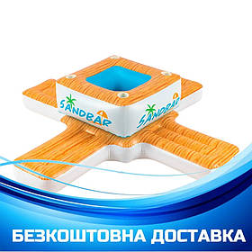 Надувний плотик Бар BW 43294 (246-246см, 4 підсклянники, ремкомплект) | Надувна платформа