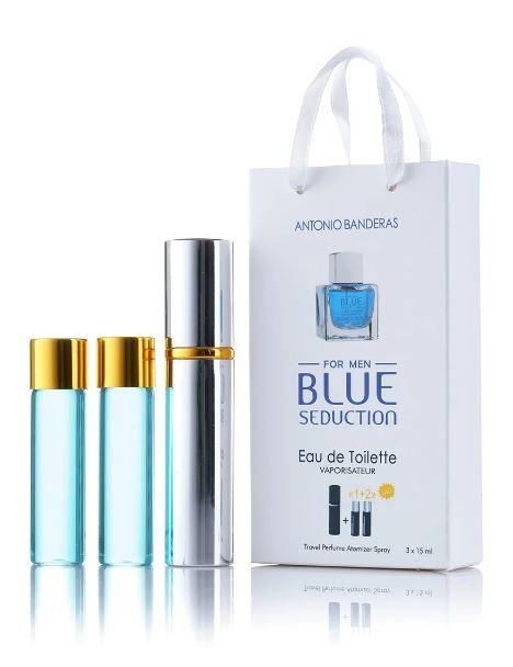 Парфум чоловічий Antonio Banderas Blue Seduction з феромонами 3х15 мл