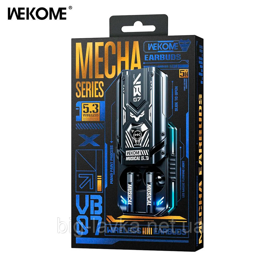 Бездротові навушники WEKOME VB07 Bluetooth 5.3 Чорний, фото 1