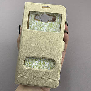 Чохол-книга для Huawei Y3 2017 книжка з віконцем з підставкою на телефон хуавей у3 2017 золота 08j