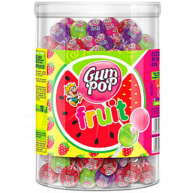 Льодяники Gum Pop Fruit фруктовим смаком та жуйкою 18г*00шт