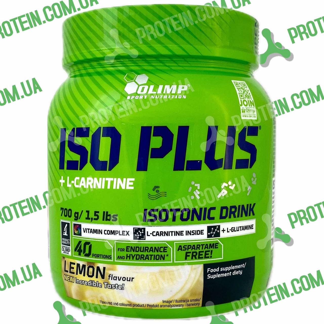 Ізотонічний Напій Olimp Iso Plus 700 г Lemon Лимон, фото 1