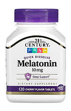 Мелатонін 21st Century Melatonin 10 мг 120 жев таб LOZ США смак вишня