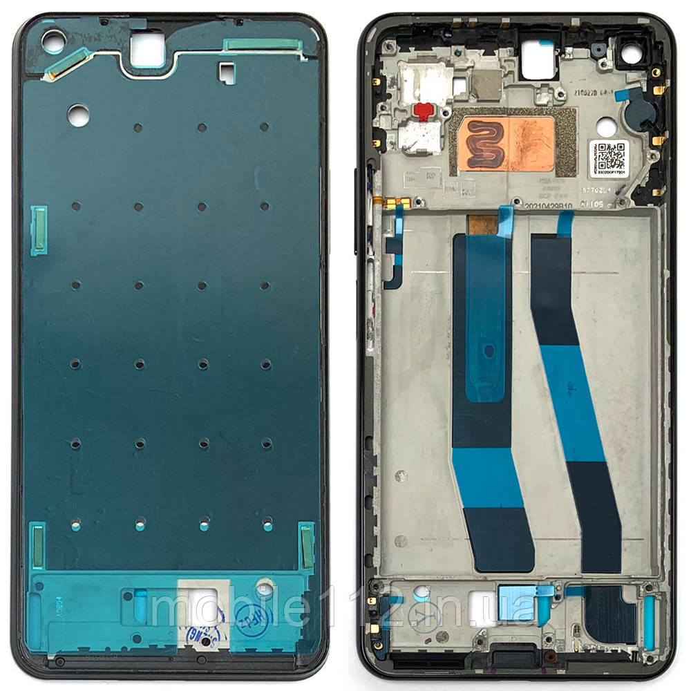 Рамка дисплея Xiaomi Mi 11 Lite, Mi 11 Lite 5G, Mi 11 Lite 5G NE (чорна оригінал Китай), фото 1