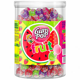 Льодяники  Argo Gum Fruit Popіз фруктовим смаком та жуйкою 864г, 18г*100 шт