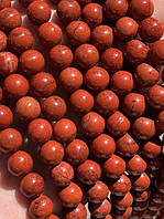 ЯШМА червона 10 мм/довжина нитки 37 см/приблизно 36 намистин