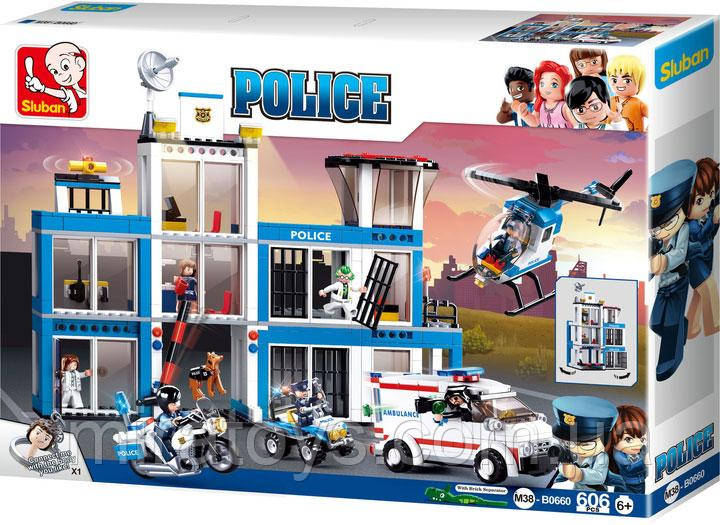 Конструктор SLUBAN M38-B0660 Поліцейський відділок, 606 деталей, фото 1